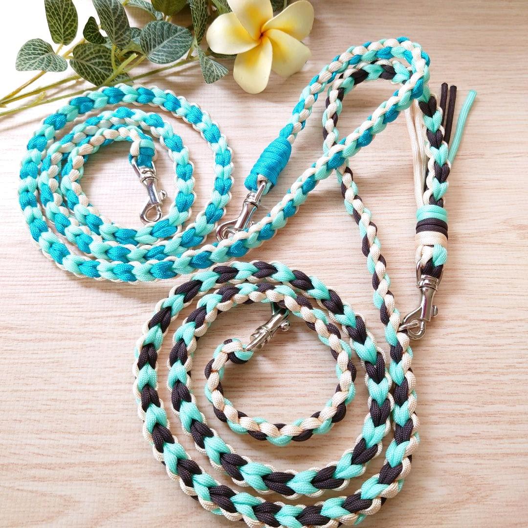 パラコードリード　カフェリード　ハート編み　タッセル付　№071