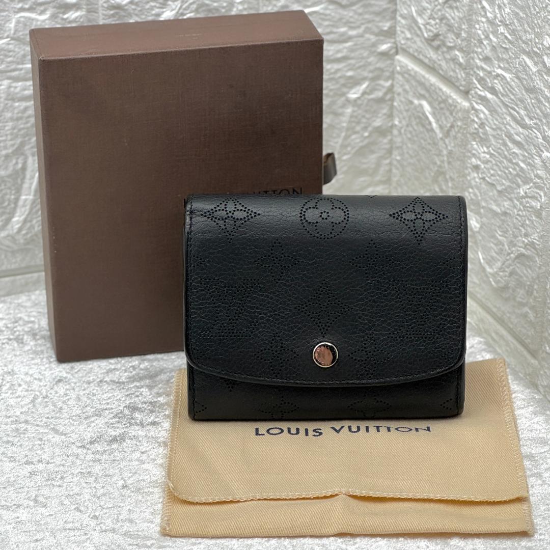 極上 ルイヴィトン マヒナ ポルトフォイユイリス コンパクト 財布 A424