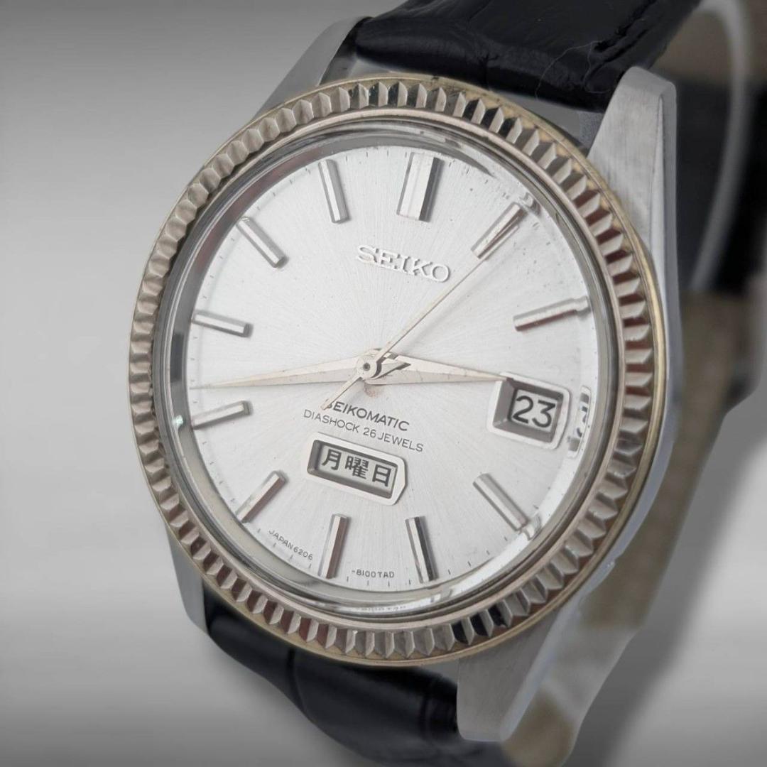 【新品ベルト・稼働】セイコーマチック ウィークデーター 26石 自動巻
