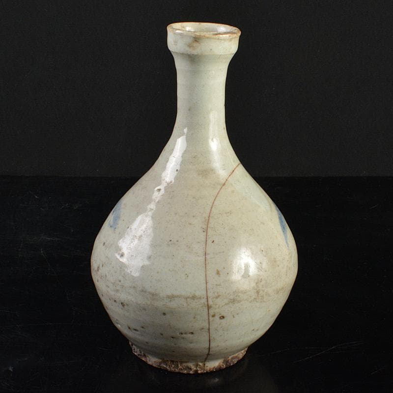 朝鮮美術　李朝　高麗白磁　染付　徳利　N　R5929