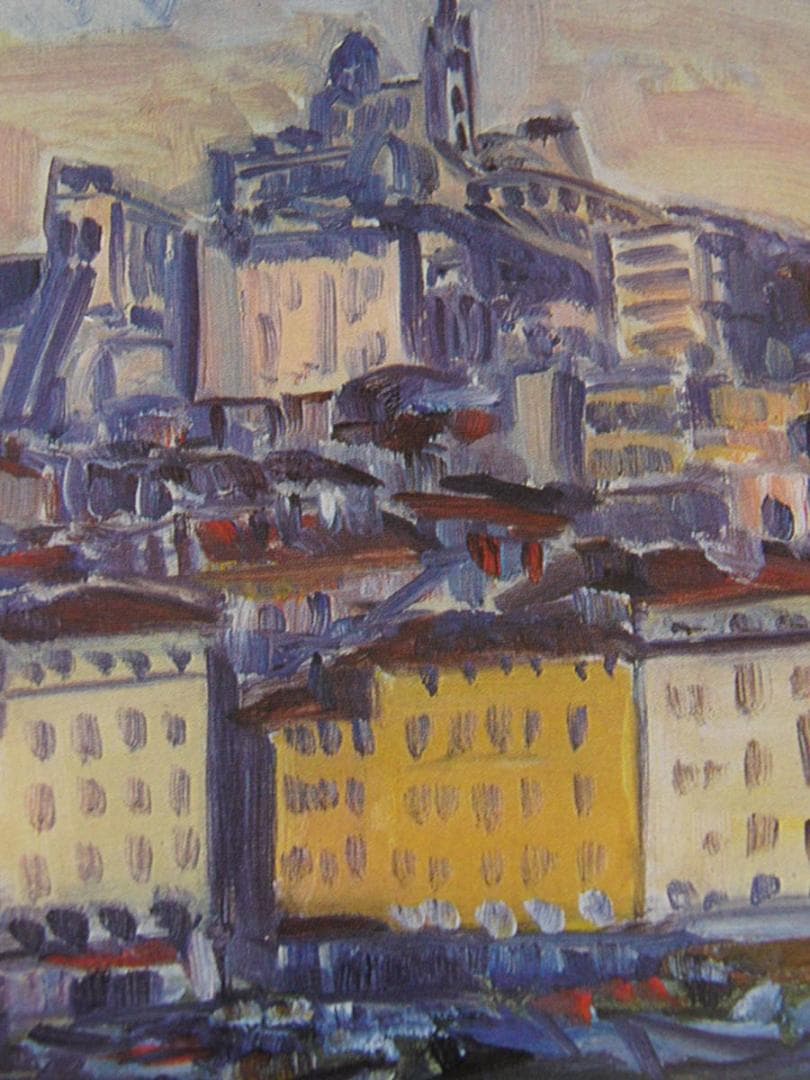 野口弥太郎、「風景」、希少な画集の額装画、オーダーマット付・日本製新品額入り