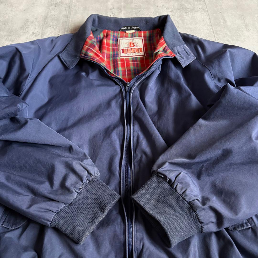 【80s BARACUTA】G9 ハリントンジャケット　UK製　茄子紺　短丈