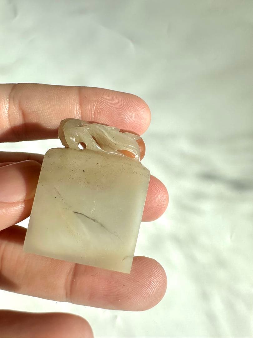 【桃】 もも　美品　高級印材　篆刻　印石　ラオス　印石　水凍