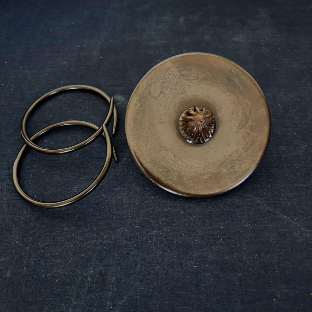 人間国宝 浄清造 茶釜 唐銅朝鮮風炉 風炉釜 野々田電熱器 敷板 茶道具 お点前