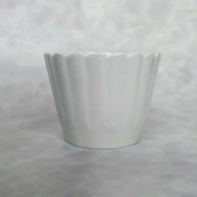 古伊万里　白磁　菊形　猪口　向付　骨董　江戸時代　アンティーク　金継ぎ