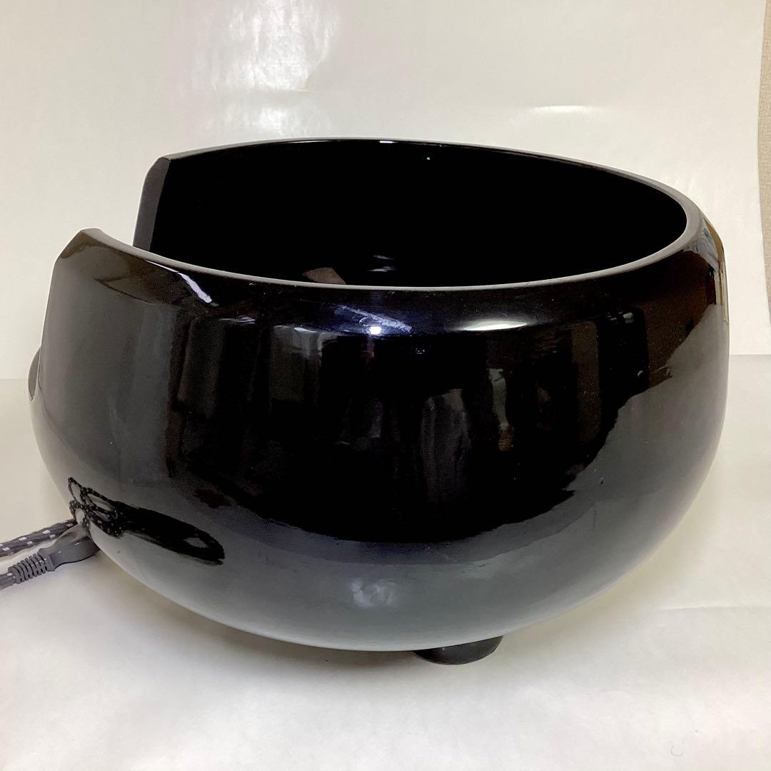 野々田式 電熱器 黒 道安 B型 箱なし 茶道具 古物品