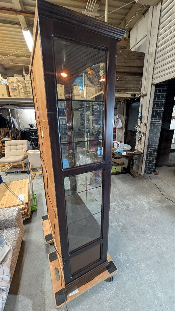 大川家具　ディスプレー家具　ガラスショーケース　キュリオケース