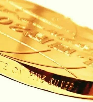 西暦2001年　純金 仕上げ 純銀　プルーフメダル