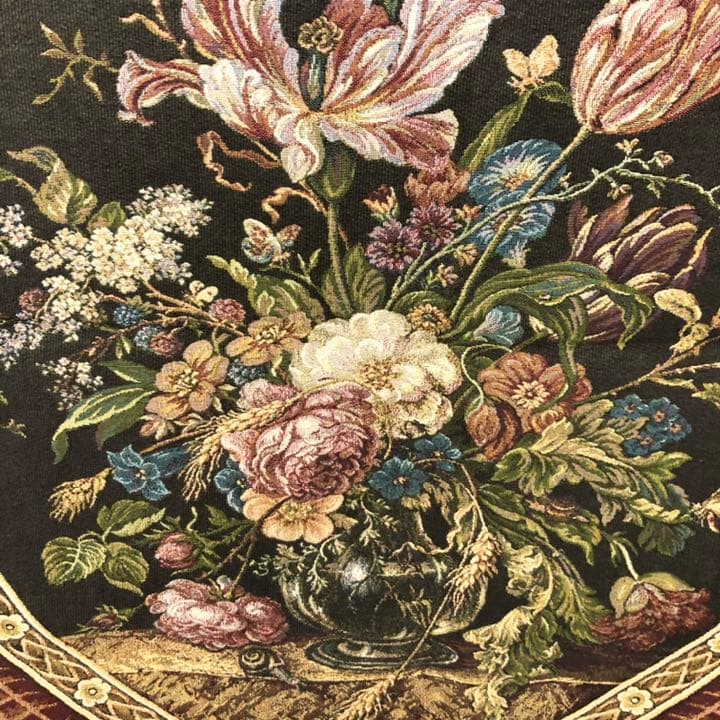 手染め　花タペストリー