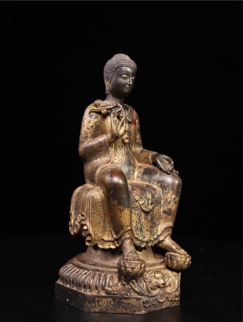 純銅　仏像「釈迦牟尼仏」