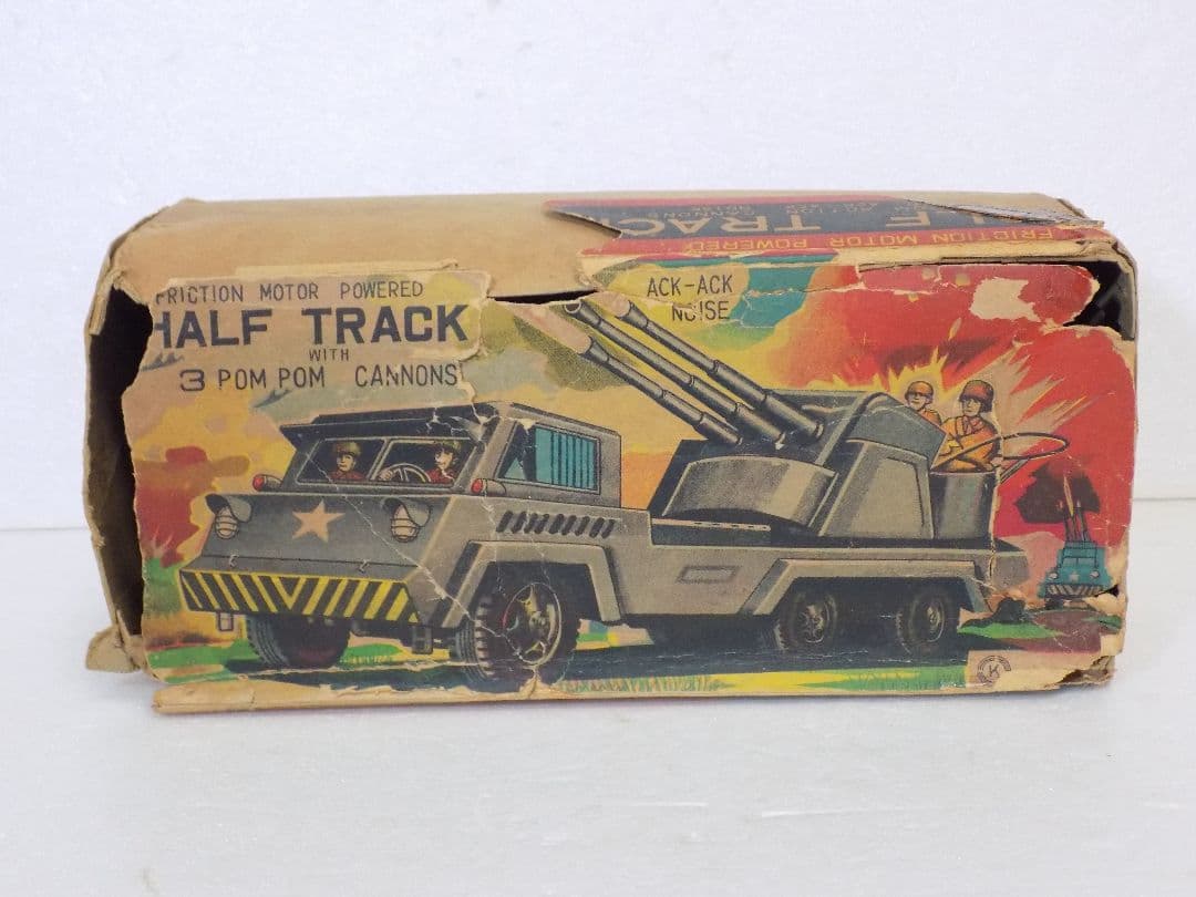 希少ブリキ　三恵玩具　【HALF TRACK】フリクション　動作品