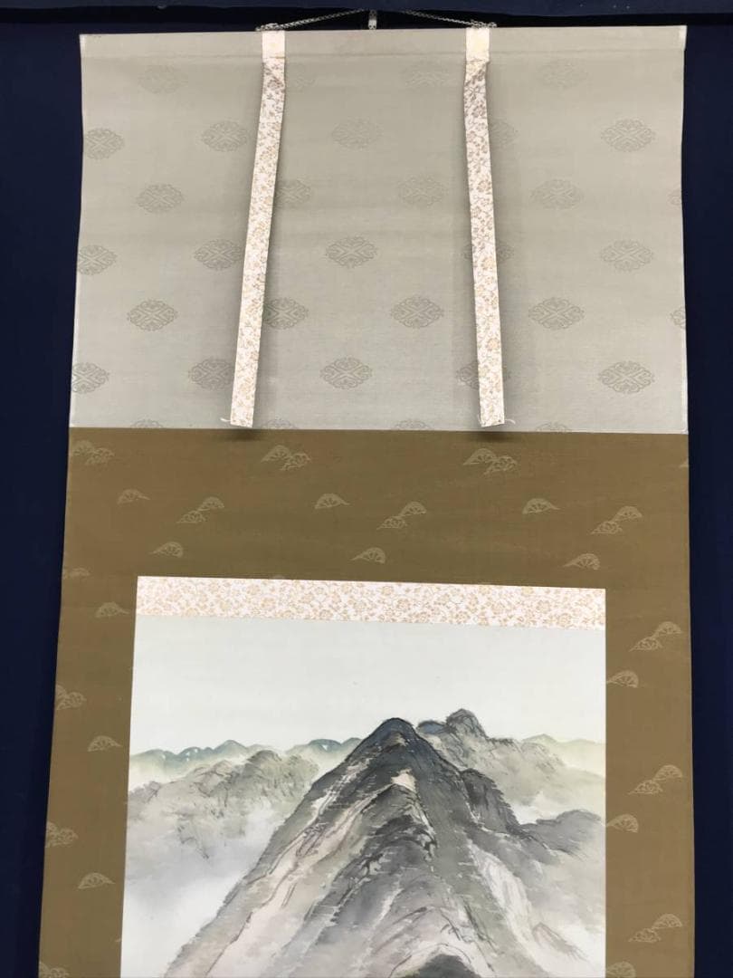 【真作】田中頼完/田中頼璋の男/山水人物図/掛軸/名家伝来/AC-129