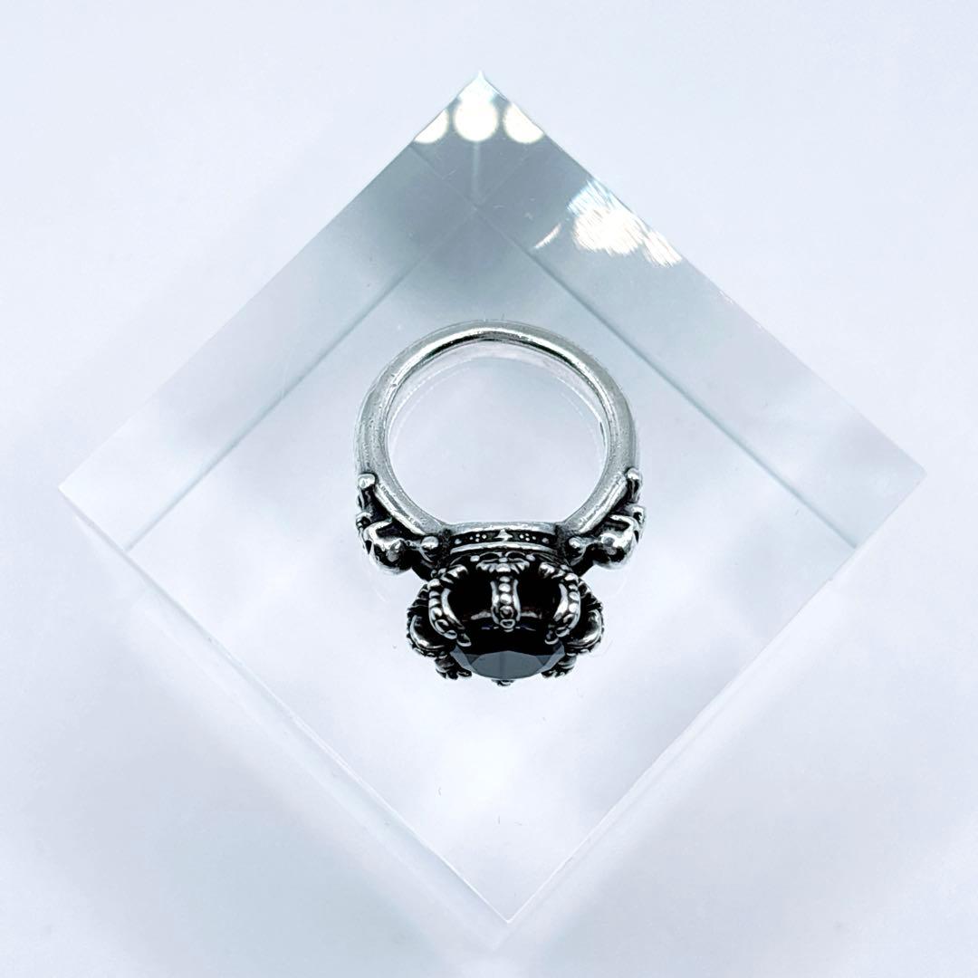 Justin Davis リング 925 ブラックストーン 3号 レディース