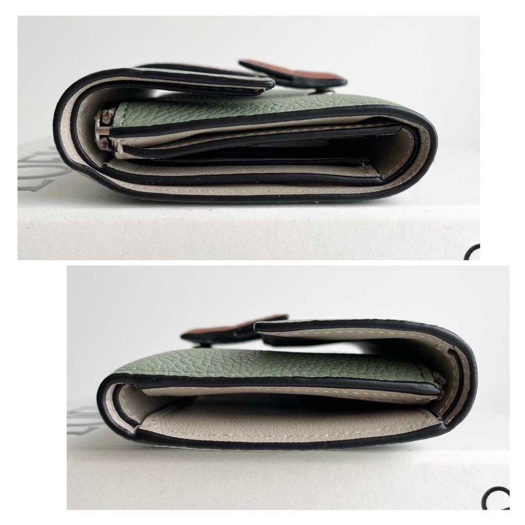 LOEWE ロエベ 三つ折り財布 バーティカル ウォレット グリーン ほぼ新品