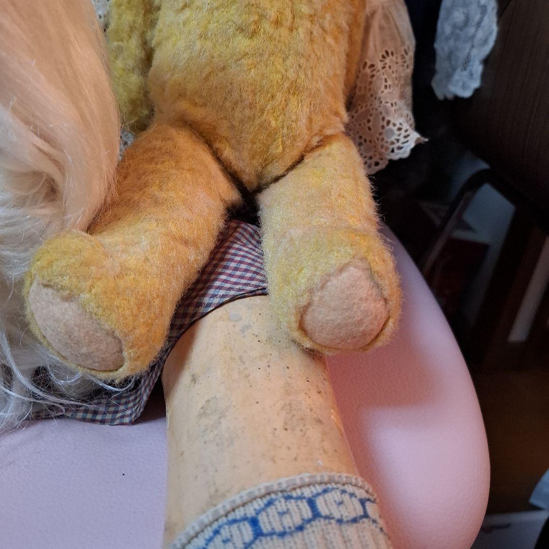 アンティーク★イエロー★テディベア★ぬいぐるみ★くま★クマ★ベアアンティーク雑貨