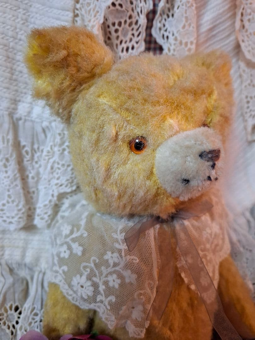 アンティーク★イエロー★テディベア★ぬいぐるみ★くま★クマ★ベアアンティーク雑貨
