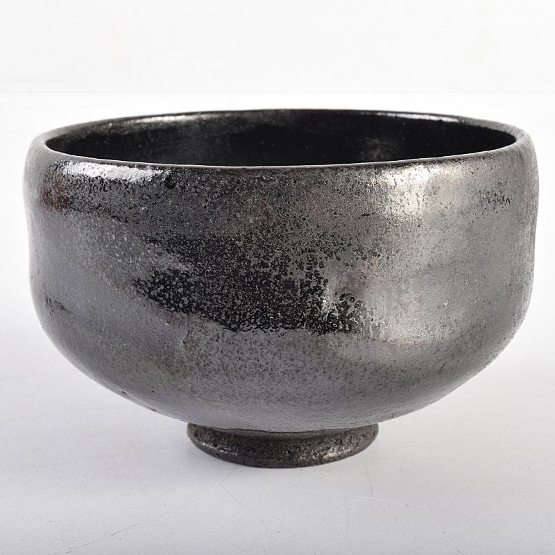 茶道具　楽吉左衛門　黒楽茶碗　時代箱付　M　R8543