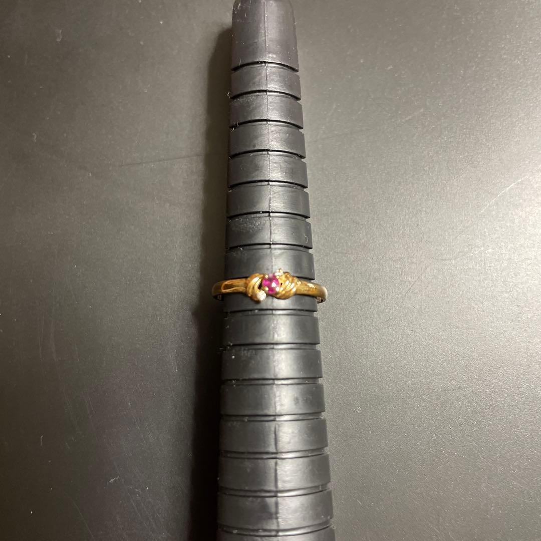 18K ルビー ダイヤモンド リング 9号 TAKE-UP