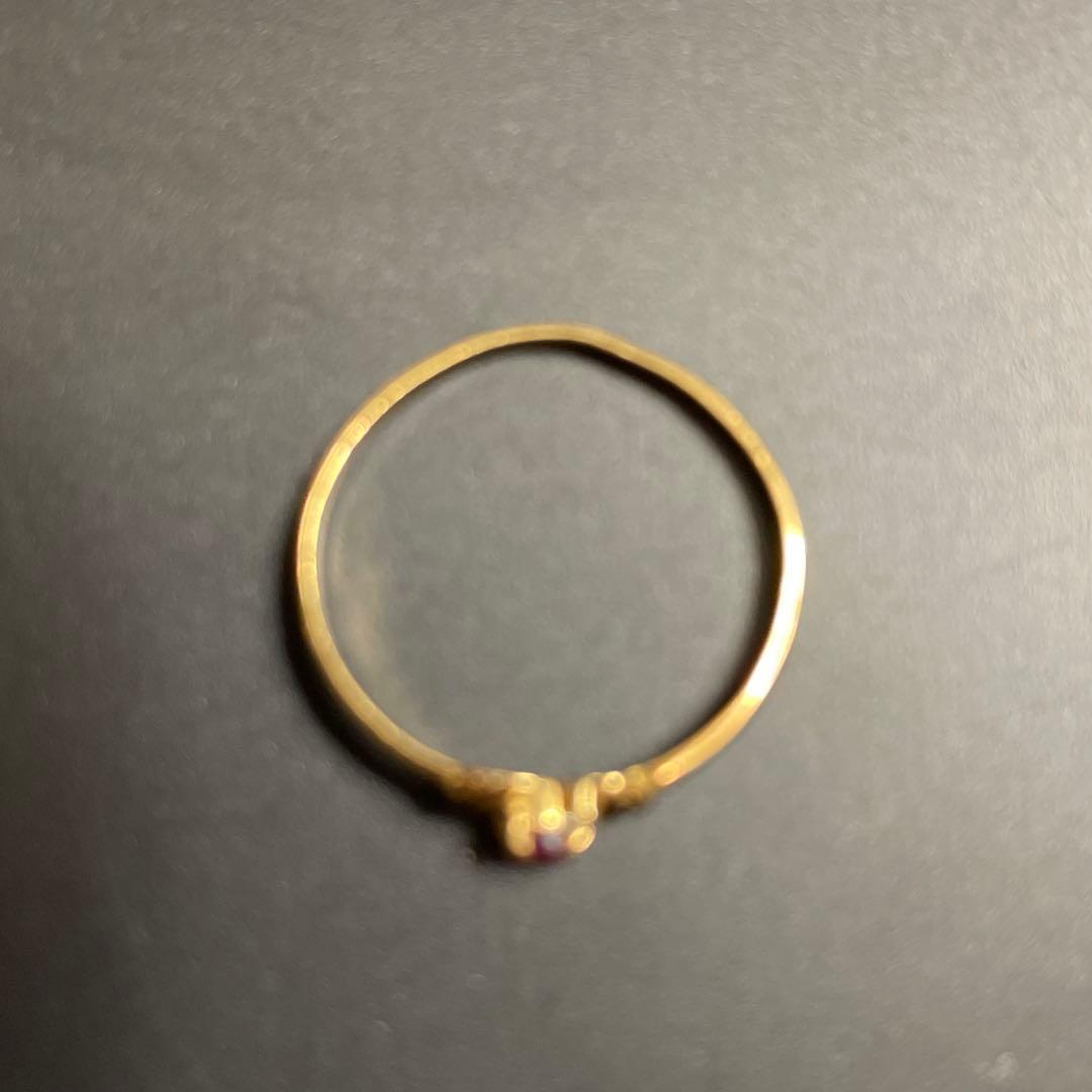 18K ルビー ダイヤモンド リング 9号 TAKE-UP