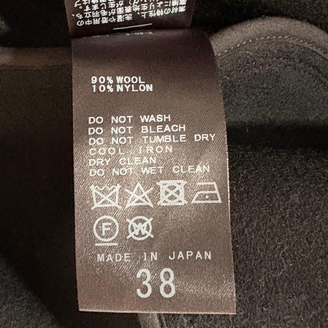 美品✨フレームワーク　ロング　Pコート　メルトンウール　ダブル　ネイビー　38