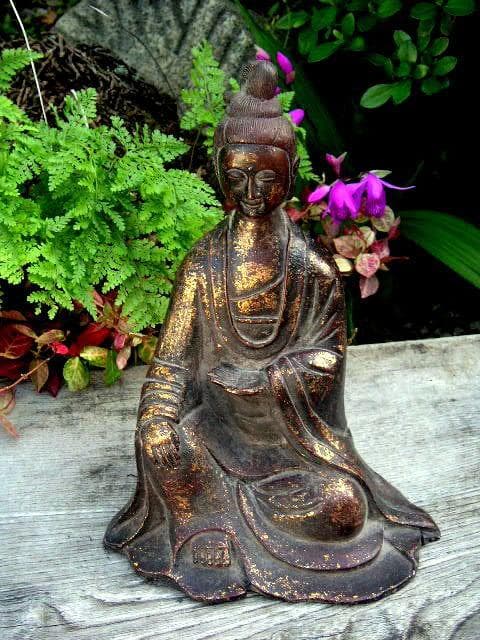 ♥鍍金　仏像　観音像　観音様　骨董　古玩　中国　レトロ　アンティーク