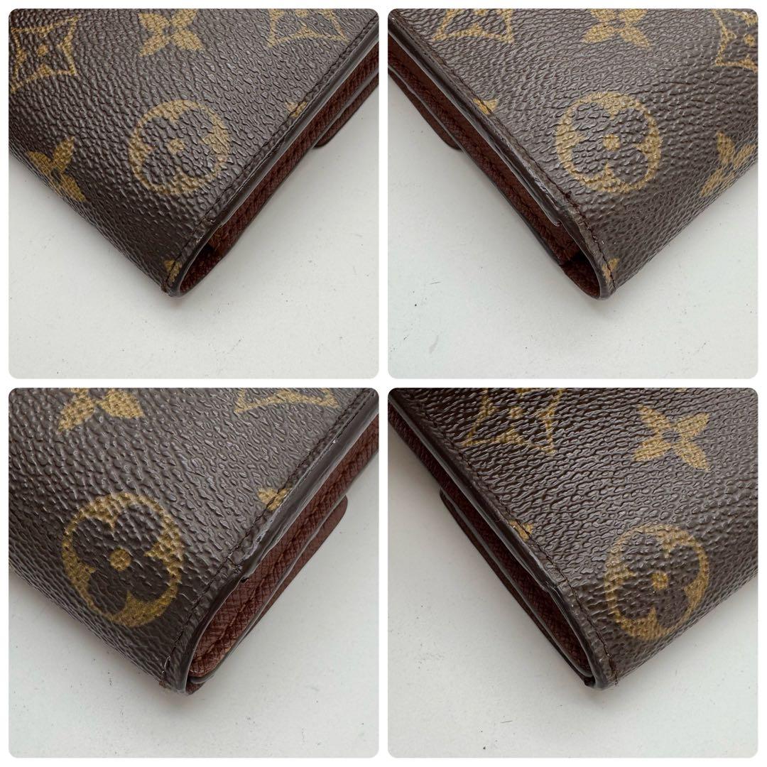 美品✨️ルイヴィトン　モノグラム　インターナショナル　三つ折り財布　wallet