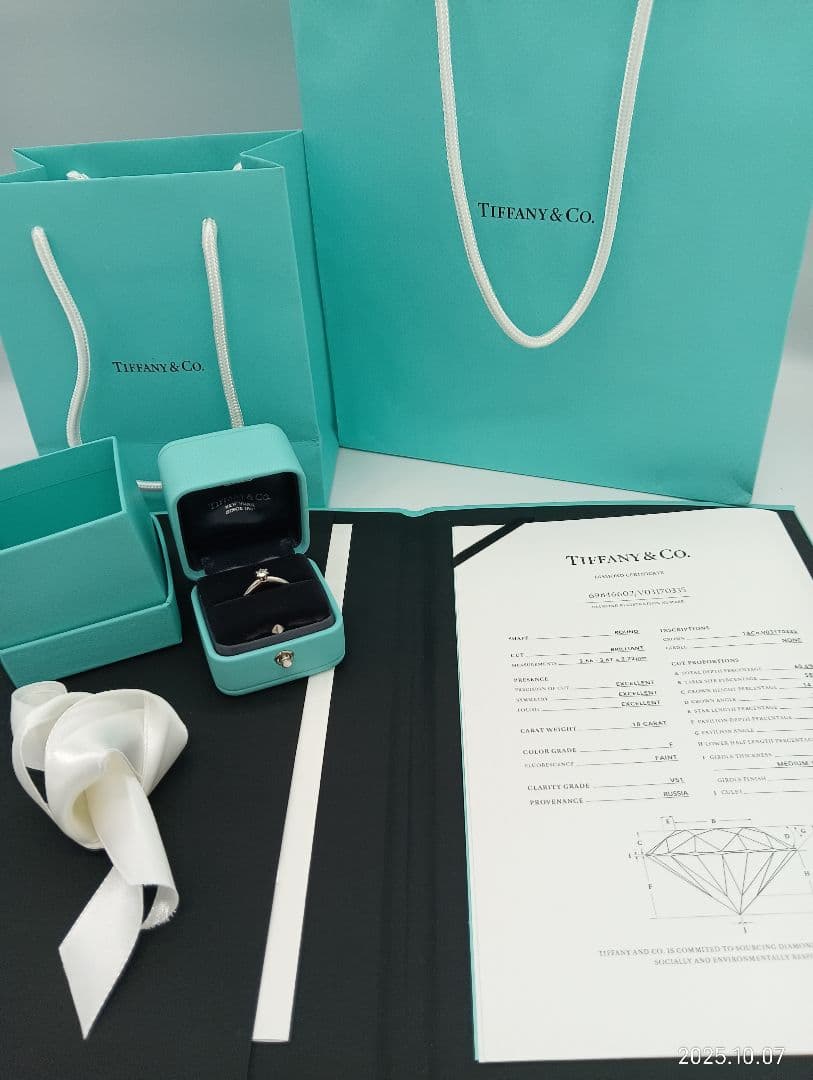 Tiffany & Co. 0.18ct プラチナリング