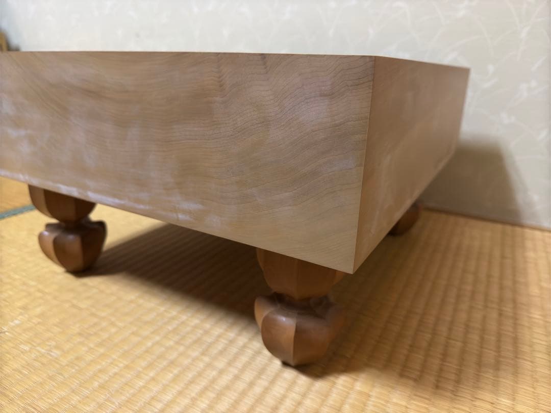 高級囲碁　 囲碁盤 碁石 蛤　木製 碁盤 脚付 高さ25cm 桂 碁笥　美栄