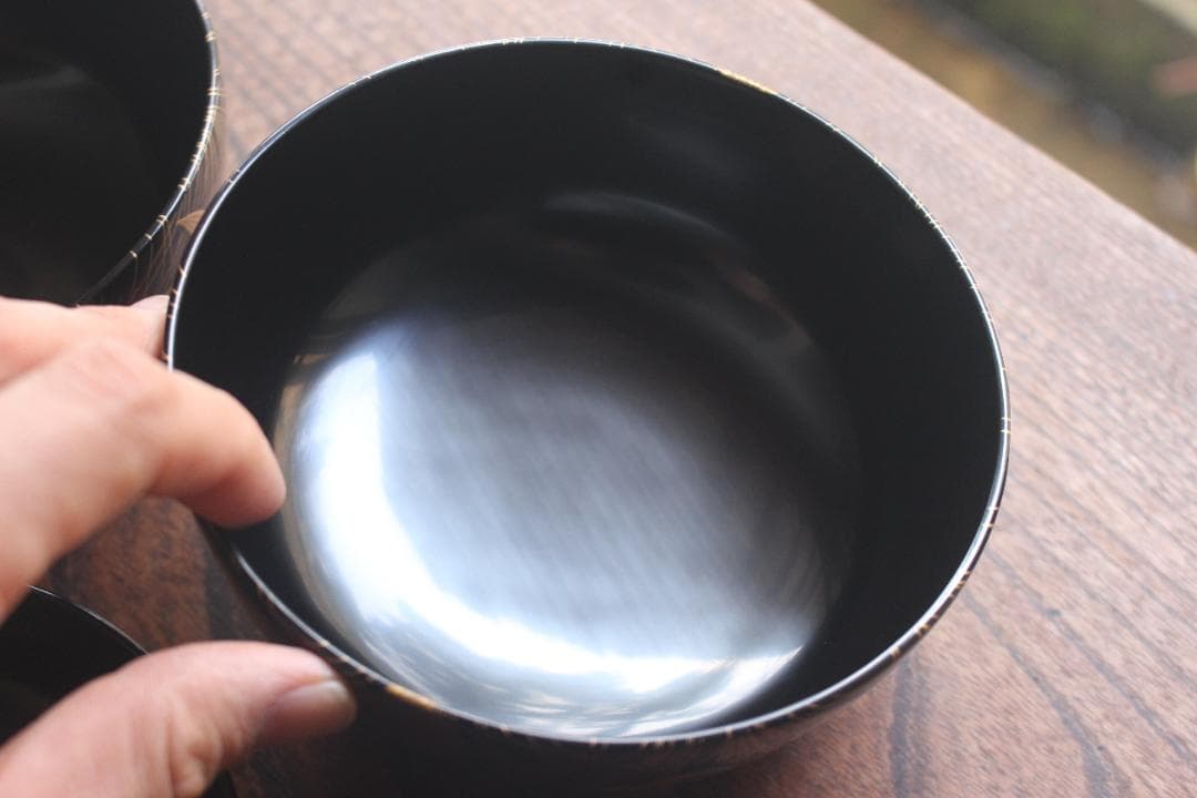 時代逸品！時代黒漆に極上松竹梅蒔絵の映える煮物椀2点（検輪島塗雑煮椀蒔絵椀