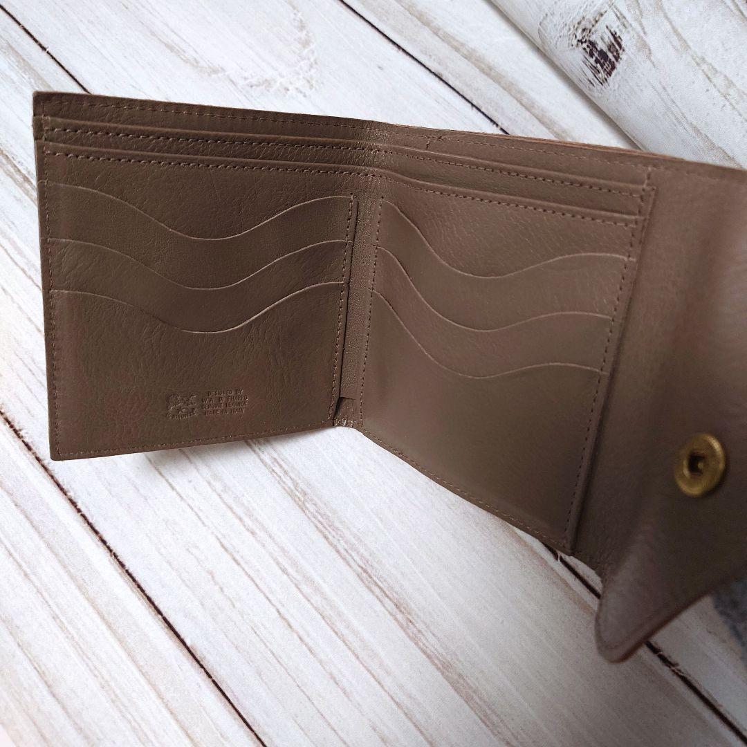 新品 IL BISONTE イルビゾンテ がま口二つ折り財布