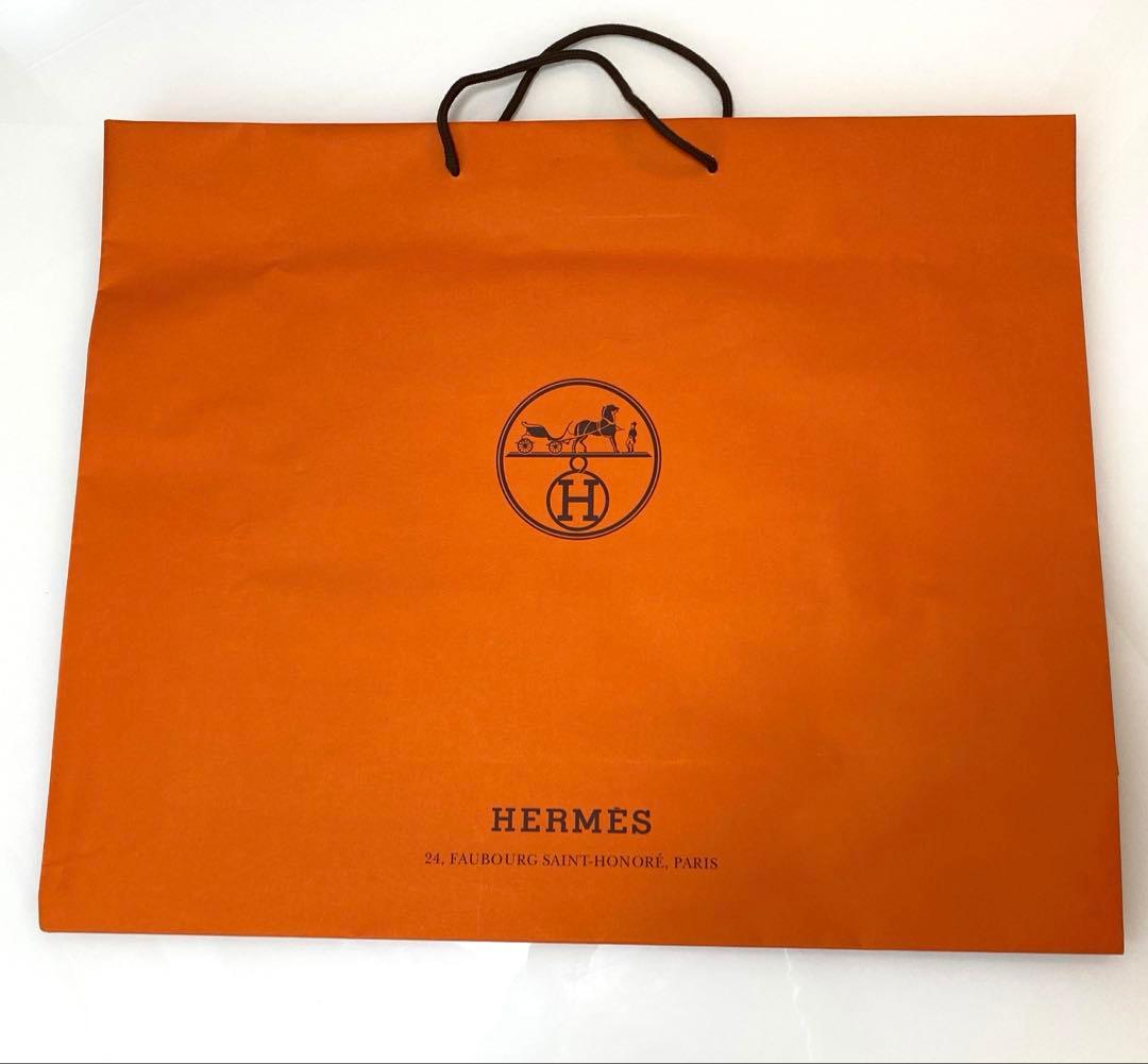 新品未使用　HERMÈS オレンジ ショップ袋 大きめ　合計14袋　リボン×2