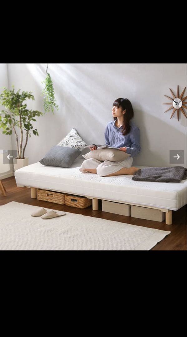 値下げ中)LRM-02SS 脚付きポケットコイルマットレス WH 圧縮ロール梱包