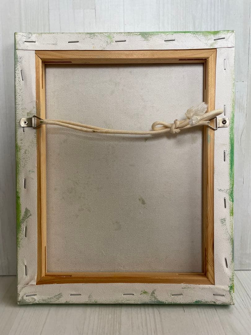 【油彩画】　「グリーンリース」　Ｆ3号 油絵