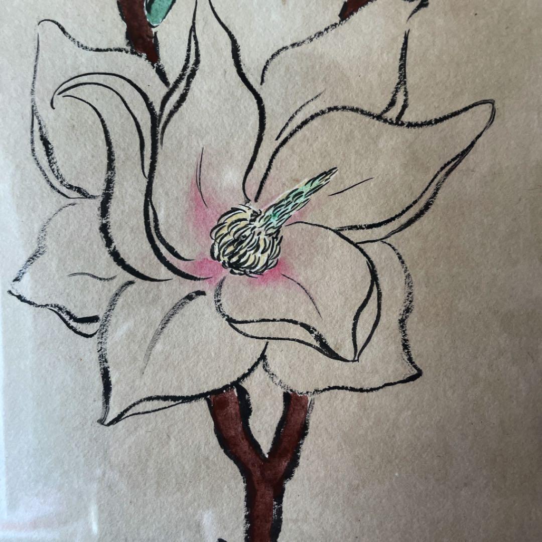 人気画 鈴木康雄 花水彩画 4号