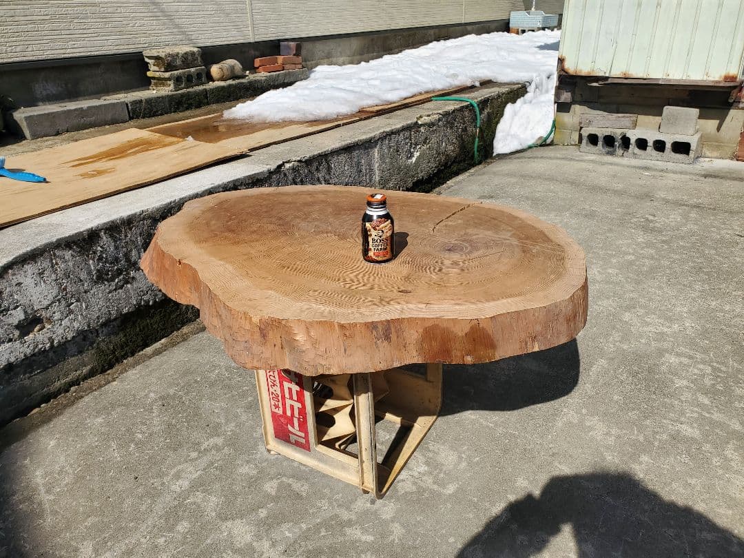 けやき 天然木 一枚板 輪切り ハンドメイド素材 丸太 流木 切り株 ソロキャン