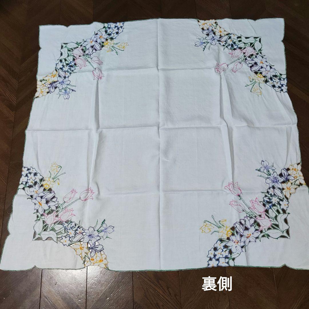 イギリス　テーブルクロス　クロス　目隠しクロス　刺繍