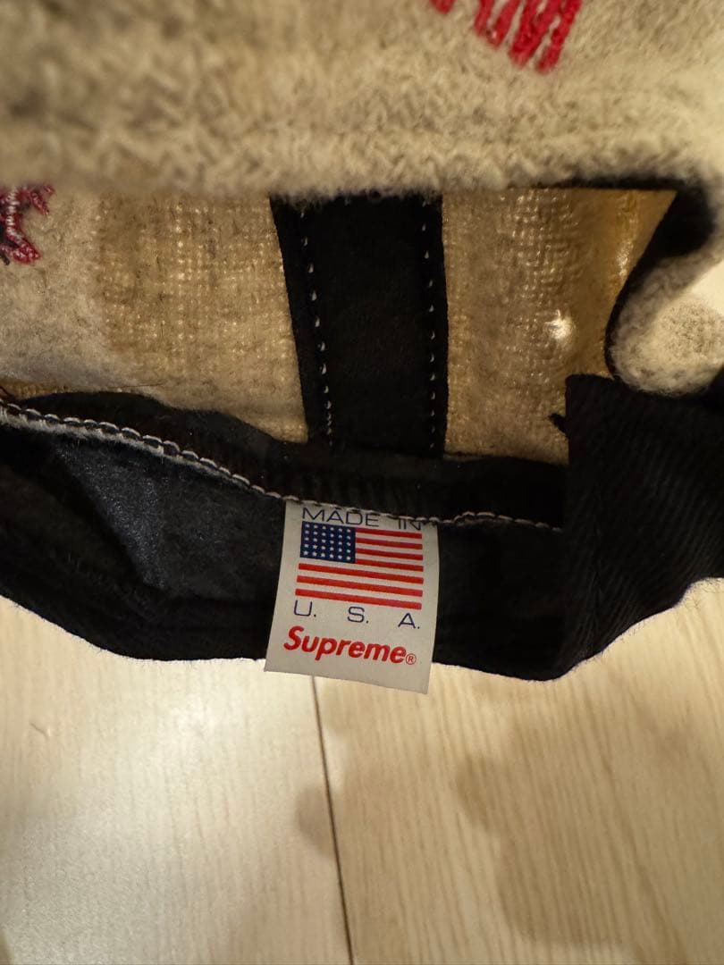 Supreme ウールキャップ ベージュ/黒