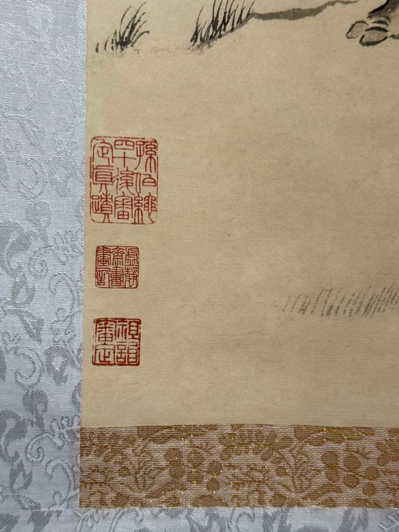 中国　清時代　楊晋　 石穀騎牛圖　絹本　原色複製　◇検故宮博物館◇ 一鼎軒926