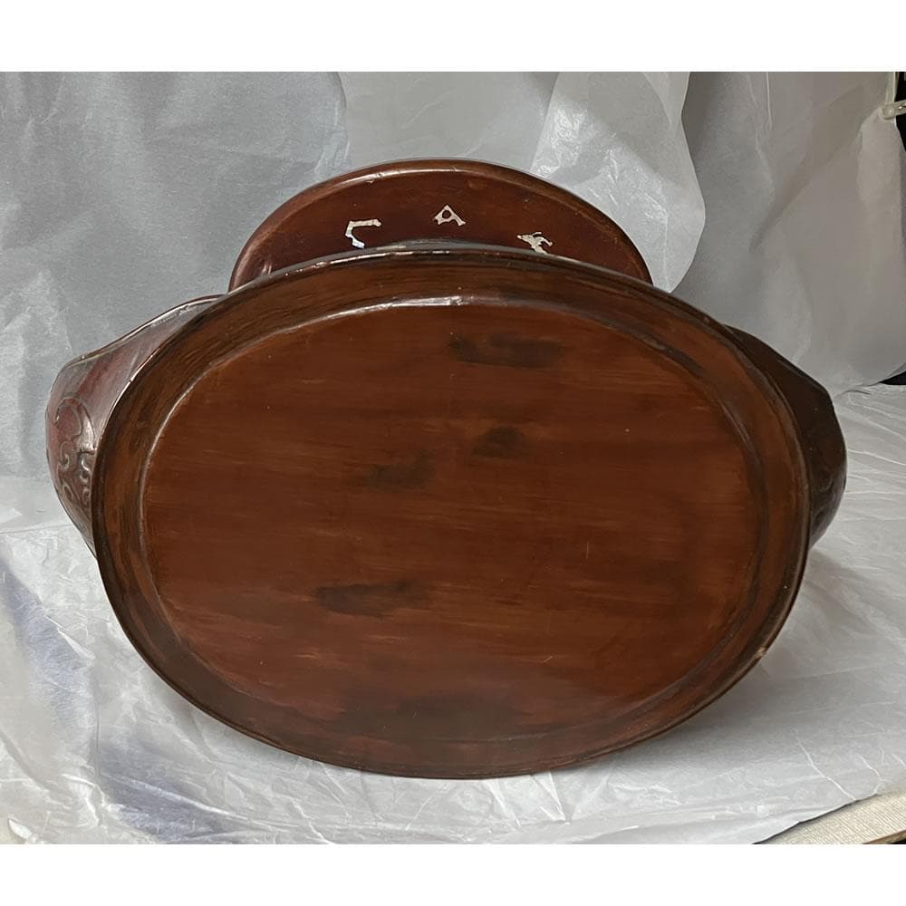 F1263 唐物 高卓 木箱入り 水指棚 飾棚 茶棚 螺鈿 茶道具