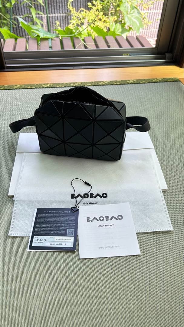 未使用 バオバオ　イッセイミヤケ　 ショルダーバッグ 黒 ブラック キューボイド