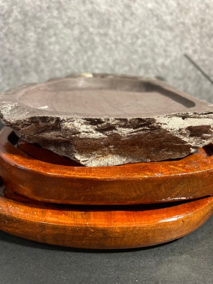 硯　端渓硯 端渓　書道　有眼　木箱　文鎮　高級手漉和紙　伊予　オマケ付き