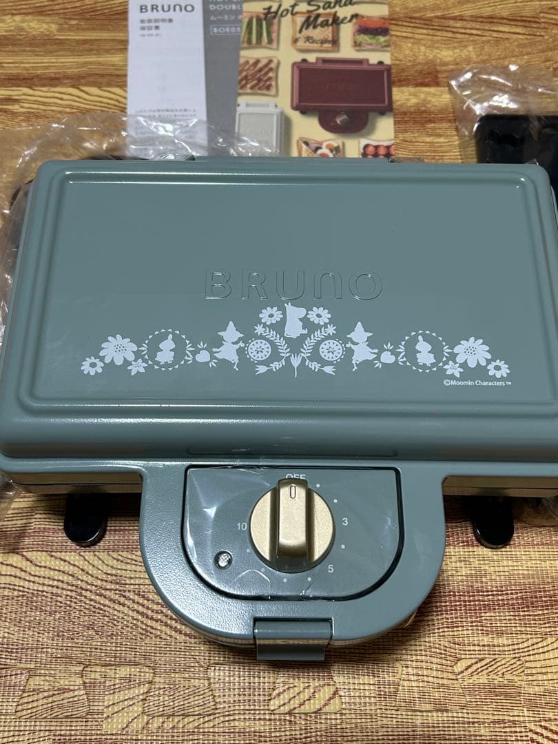 BRUNOムーミンホットサンドメーカー ダブル　BOE051-BGR