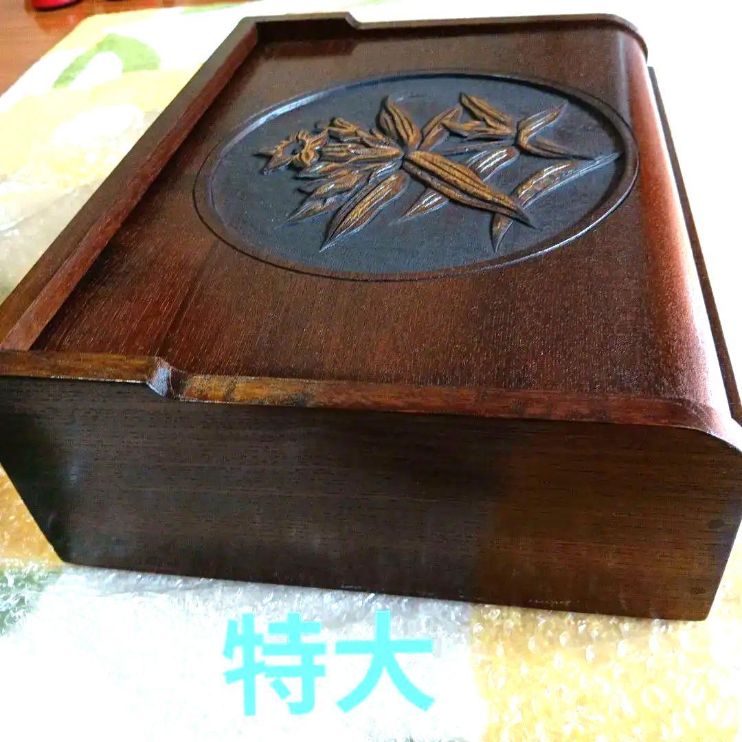 japan 長野県 上田農民美術　 二代目中村実　木彫物入れ