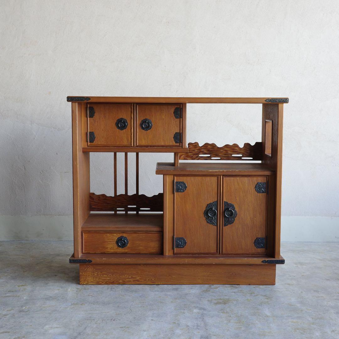 値下げしました！屋久杉の茶箪笥　茶棚　飾り棚