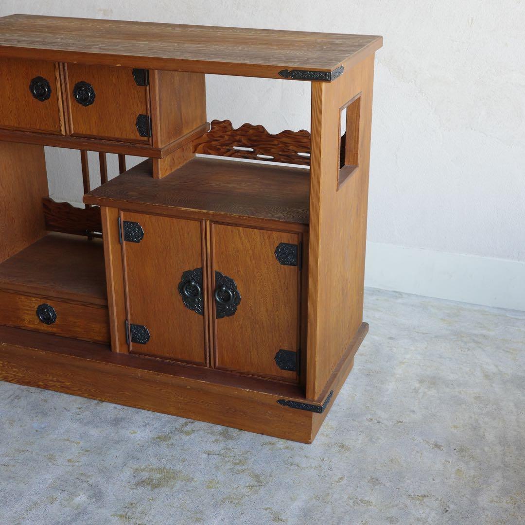 値下げしました！屋久杉の茶箪笥　茶棚　飾り棚