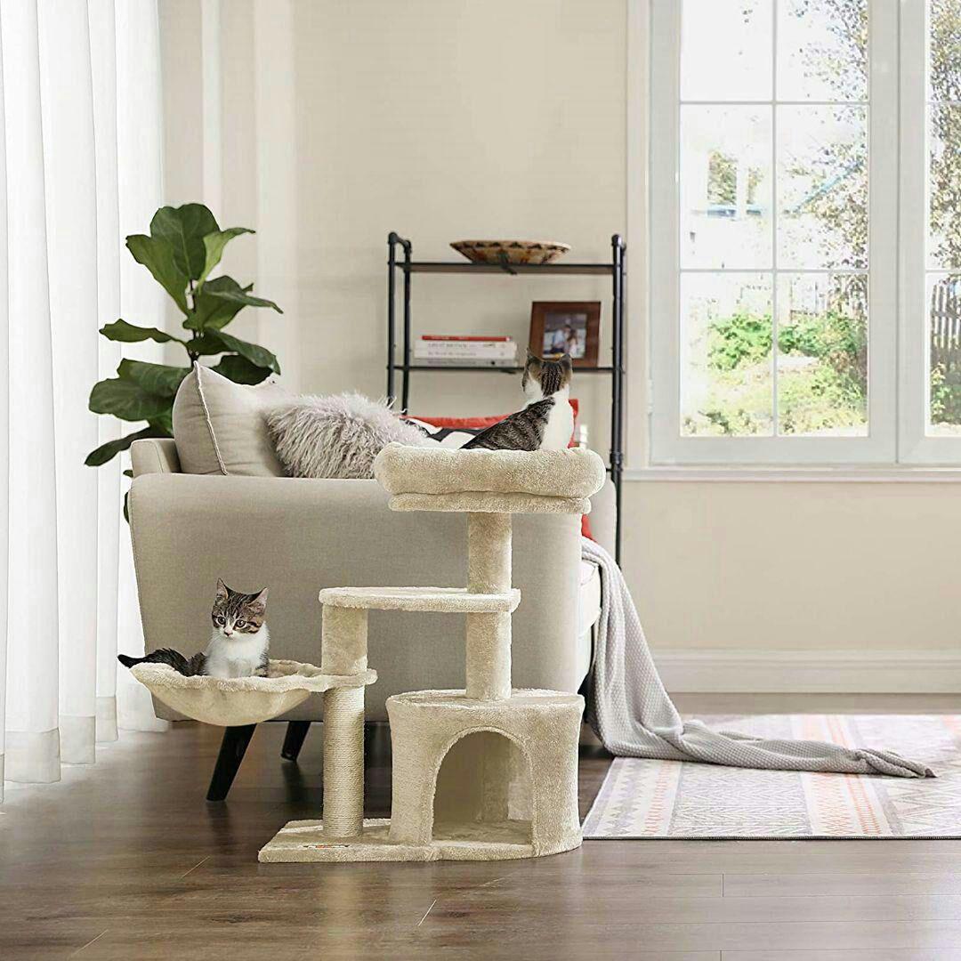 キャットタワー ミニ 子猫やシニア猫にお勧め 省スペース 爪とぎ 高さ68cm