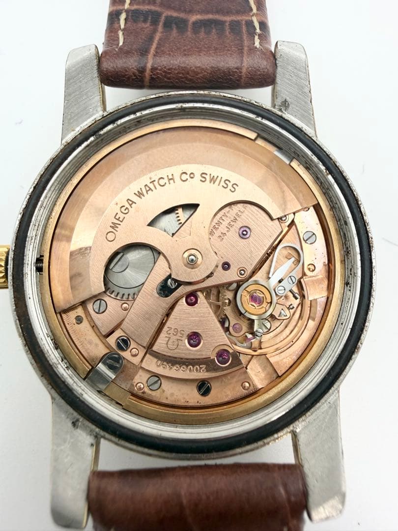 OMEGA Seamaster 自動巻 デイト 社外ベルト 社外尾錠