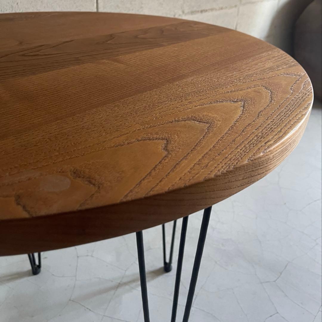 カナ　オーク無垢材　ダイニングテーブル　ラウンドテーブル　ヴィンテージ