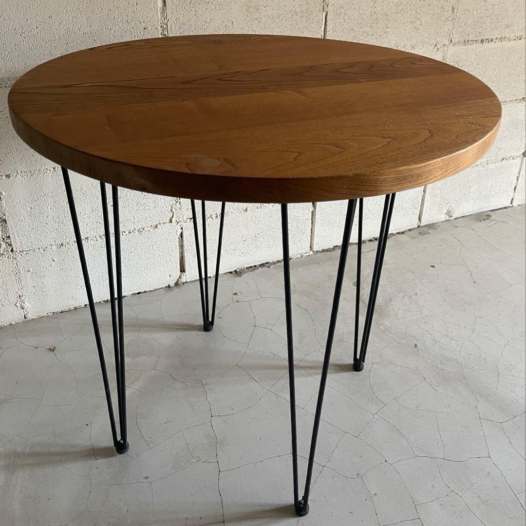 カナ　オーク無垢材　ダイニングテーブル　ラウンドテーブル　ヴィンテージ