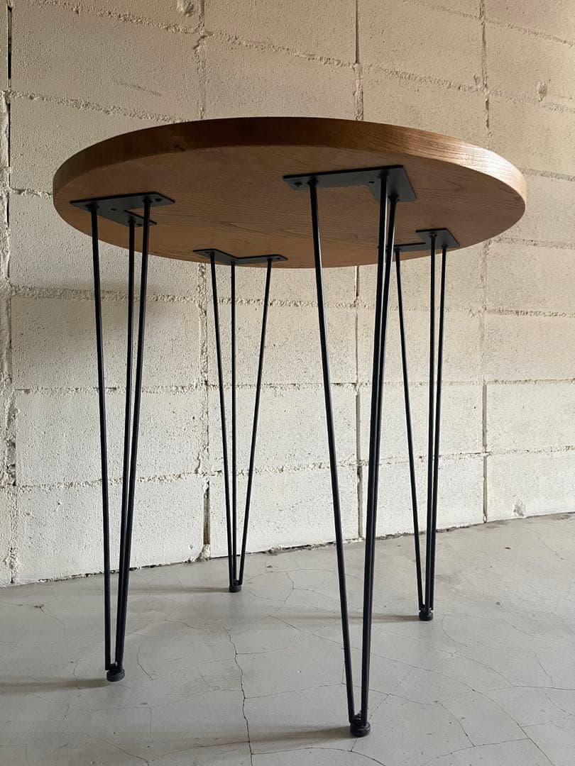 カナ　オーク無垢材　ダイニングテーブル　ラウンドテーブル　ヴィンテージ